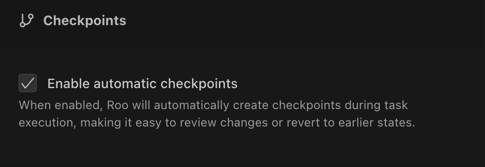 Checkpoint settings in Thunderflow AI configuration